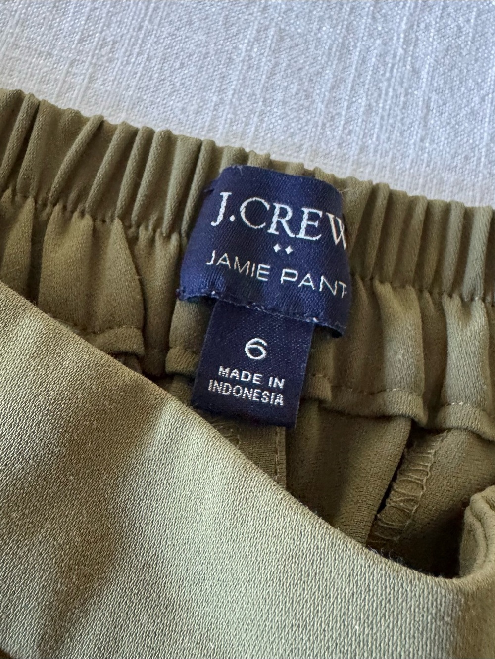 J. Crew Jamie Pant Olive Green - size 6 - Picture 6 of 14